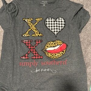 Simply Southern  T-Shirt - Gray with Red and Yellow Accents